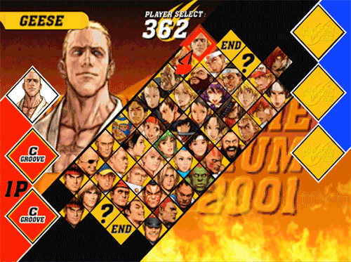 CvS2 Character Select